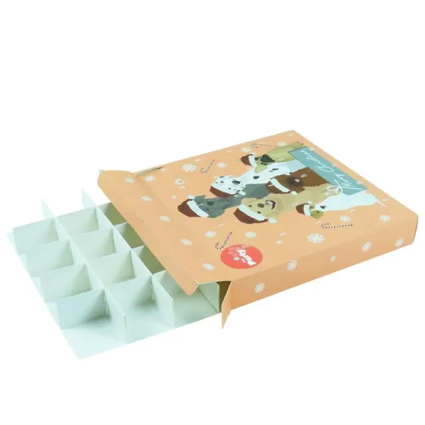 Pet Food Package Gift Box for Christmas Dog Treat Advent Calendar Box 12 Days 2