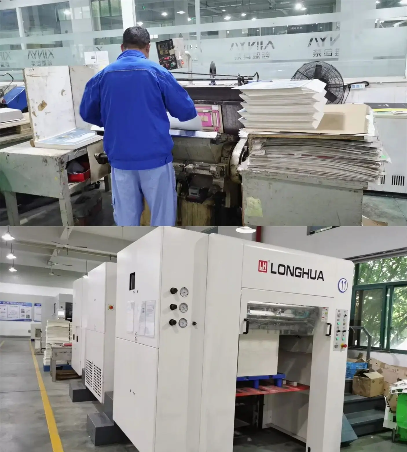 Die-cutting and punching machines shaping and perforating Christmas cracker shells