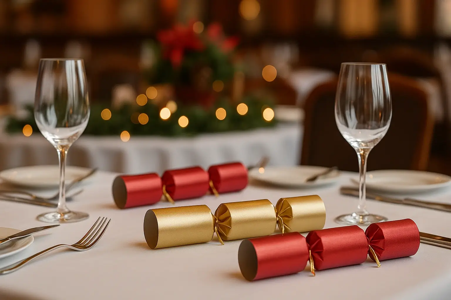 Christmas cracker on the hotel event