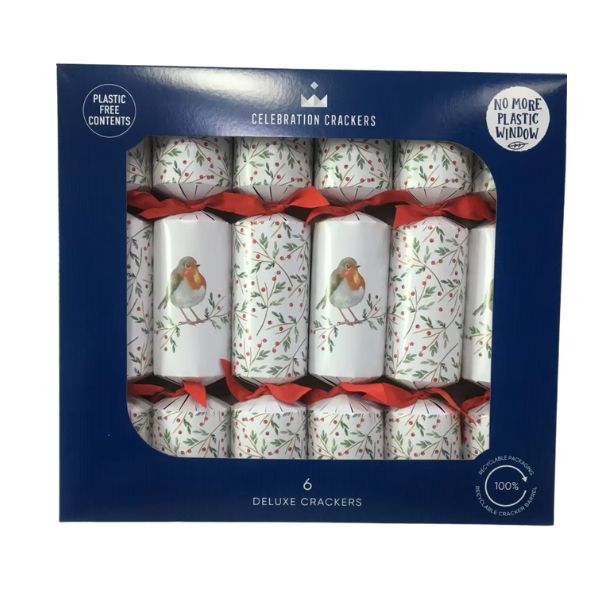 Christmas cracker gift box with transparent viewing window.