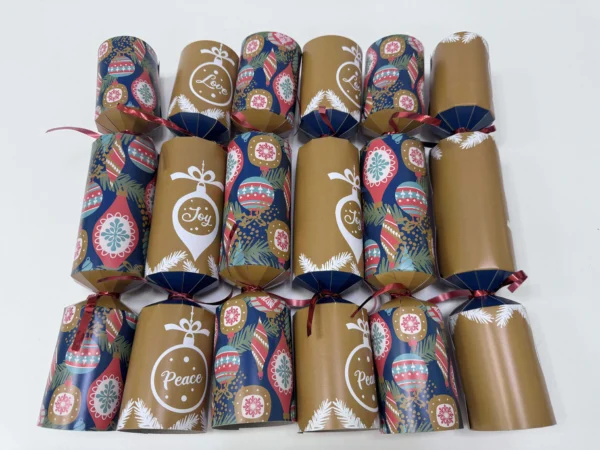 Printed Christmas Bonbon Crackers Pack