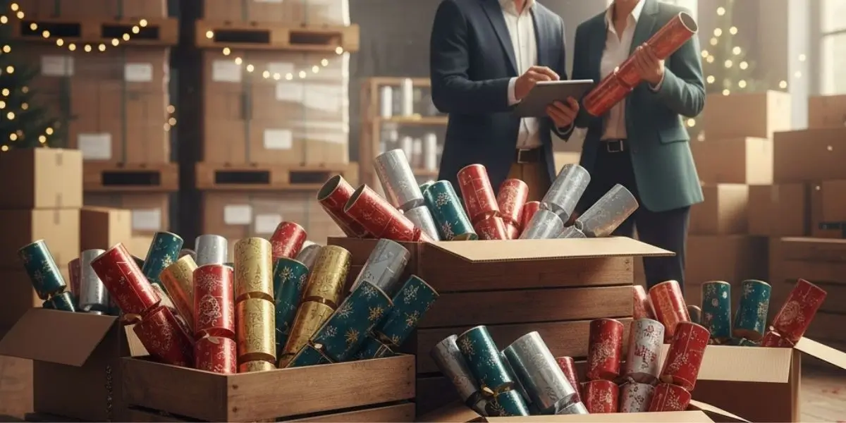 Bulk Christmas crackers for a UK wholesale buying programme