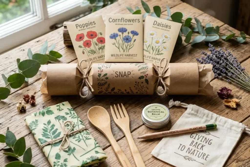 Eco-friendly Christmas cracker fillers plastic free sustainable gifts