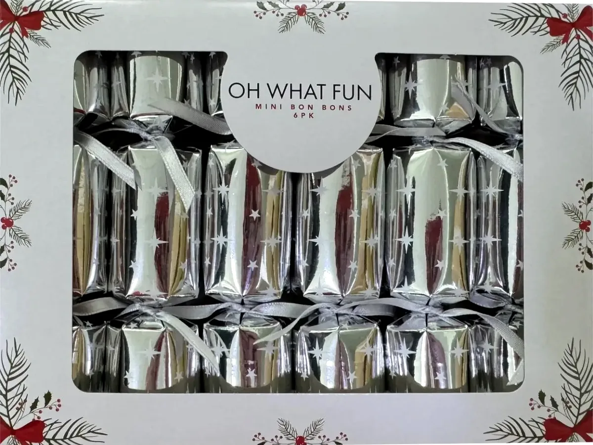 Silver luxury Christmas cracker style preview